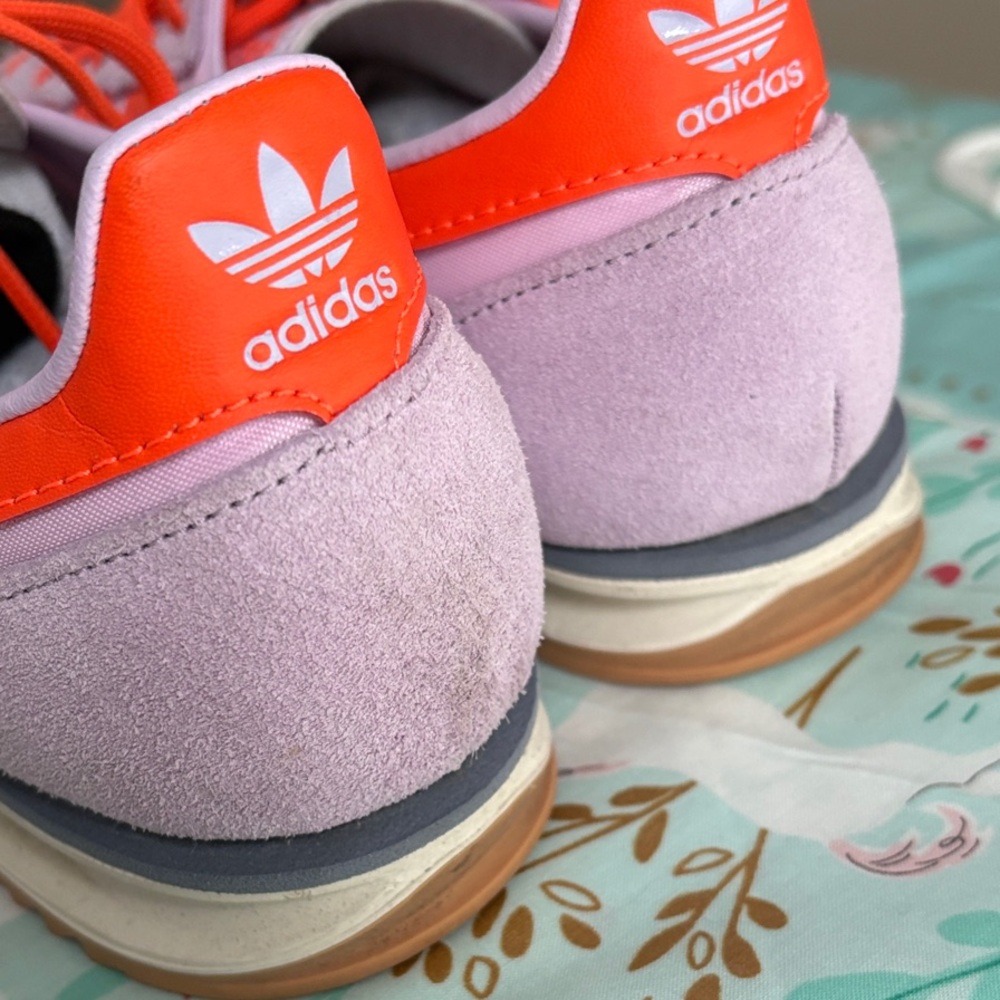 Adidas Women's SL72 Lavender and Orange Sneakers - Picture 2 of 4